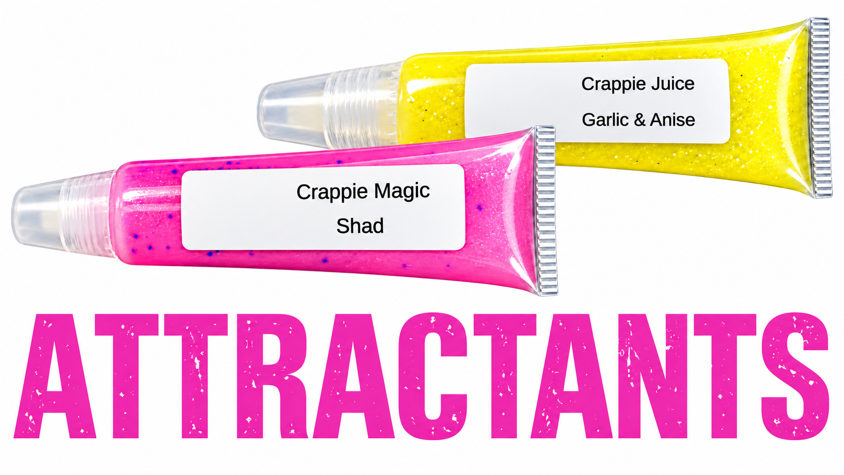 Kai's Custom Jigs Attractants category banner featuring attractant scent tubes