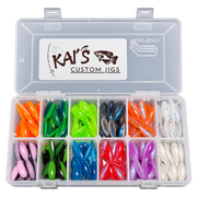 Kai's Custom Jigs 120 Piece Tadpole Box Set open