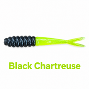 Kai's Custom Jigs 2.5-inch Crappie Fluke in Black Chartreuse