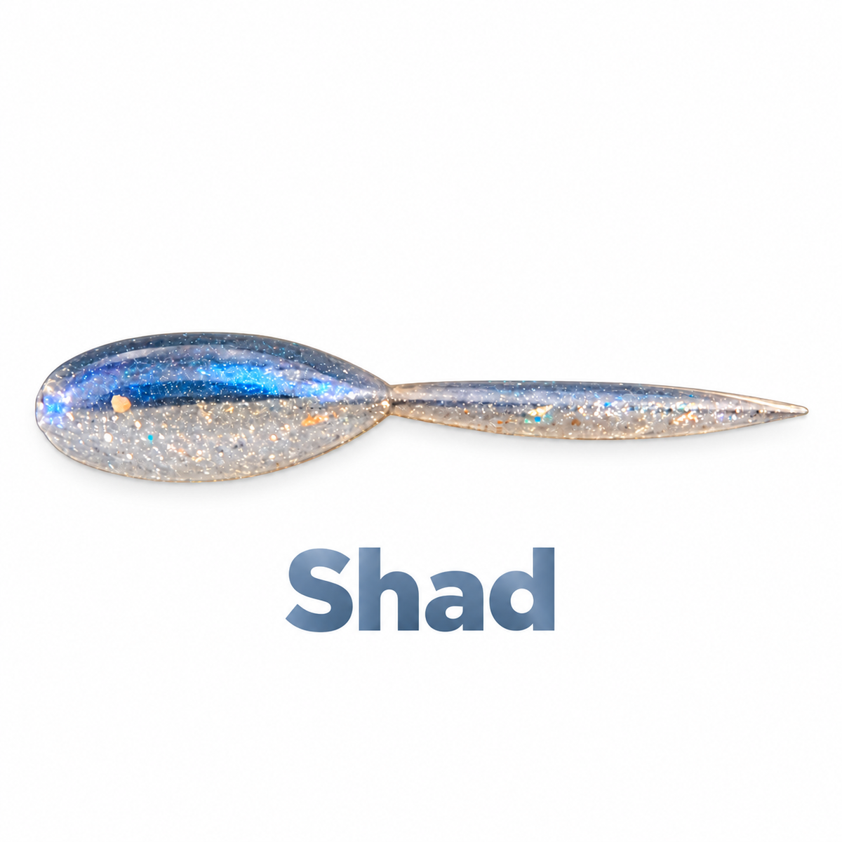 Kai's Custom Jigs 2-inch Tadpole soft plastic bait in Shad