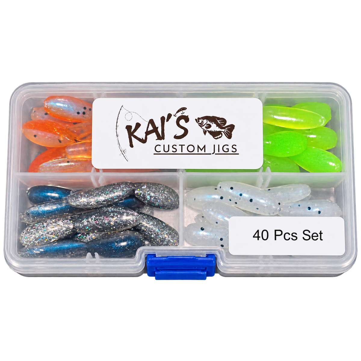 Kai's Custom Jigs 40 Piece Tadpole Box Set closed