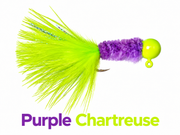 Kai's Custom Jigs Marabou Jig in Purple Chartreuse