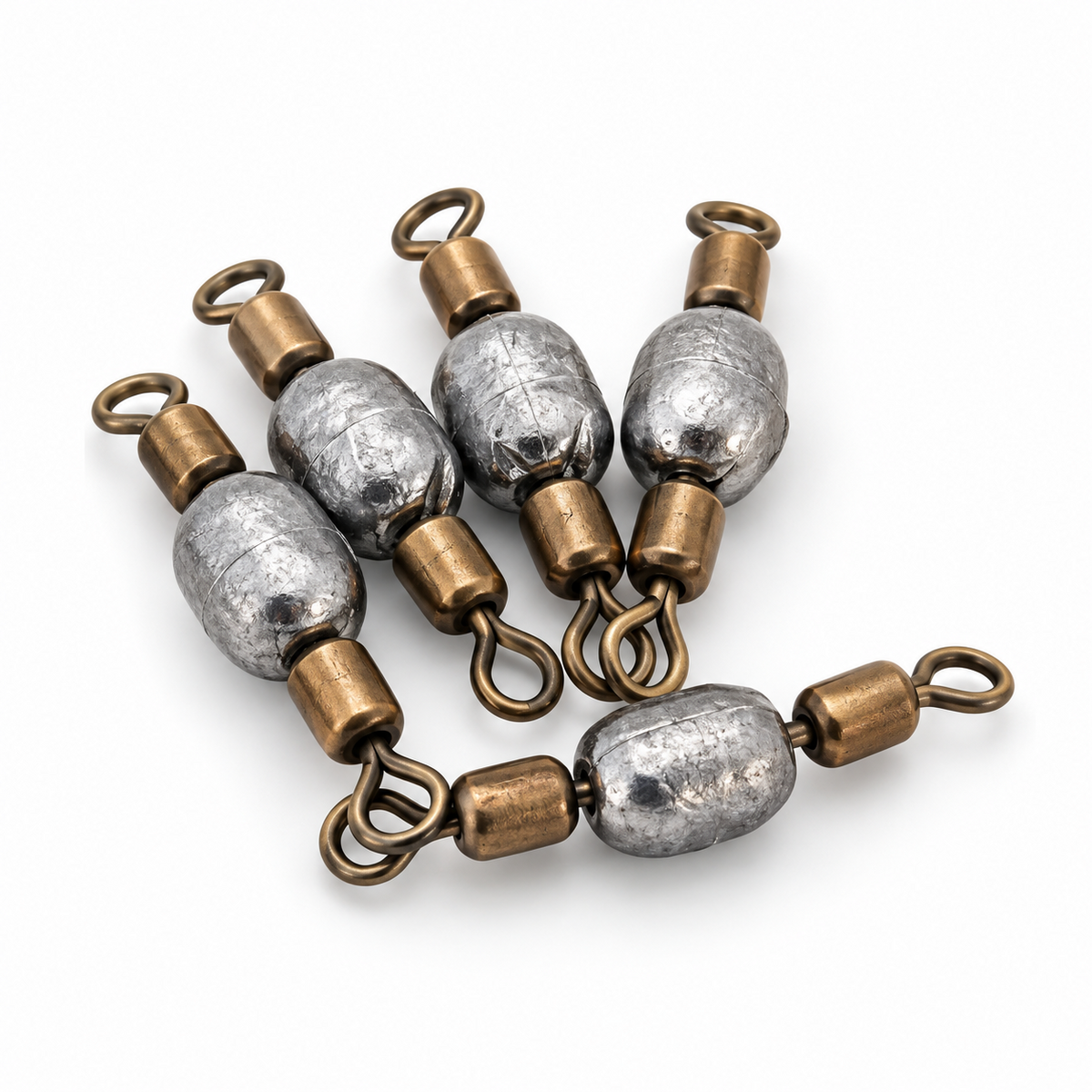 Kai's Custom Jigs weighted swivels in 1/4 oz and 1/8 oz sizes
