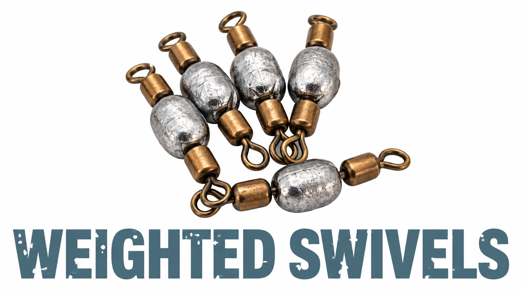 Kai's Custom Jigs Weighted Swivels category banner featuring weighted swivels